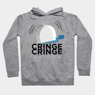 Cringe Button Bicycle Bell Meme Cringe Alert Hoodie